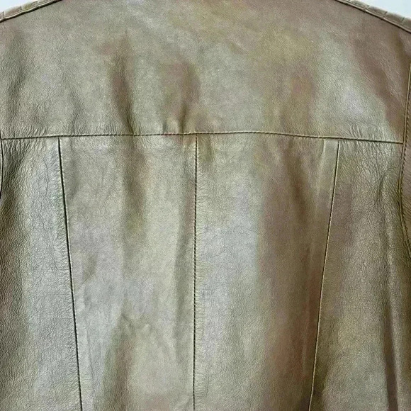 NWT! Trouvé Leather Taupe Dusk Leather Jacket - Picture 6 of 7